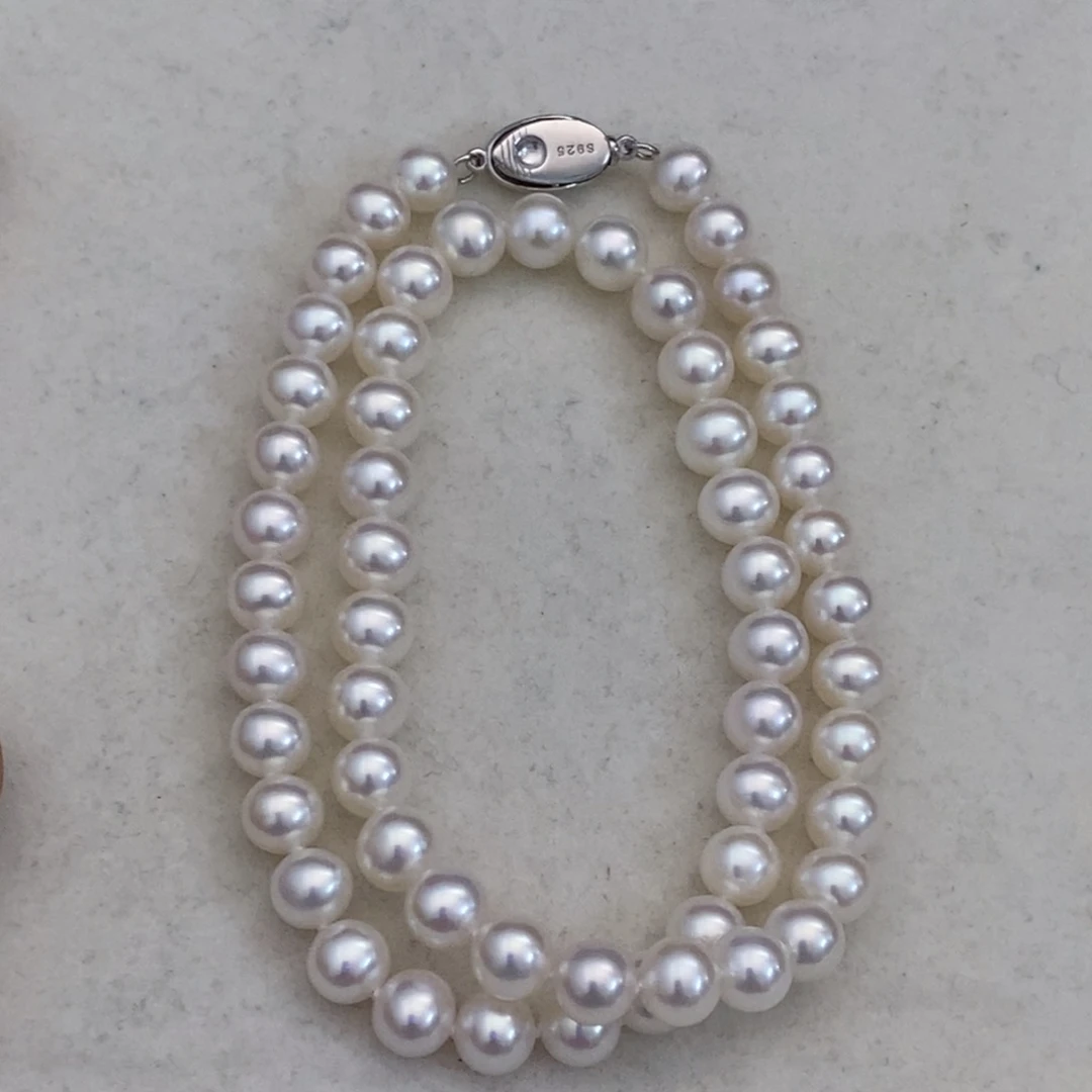 淡水珍珠项链银S925镶嵌