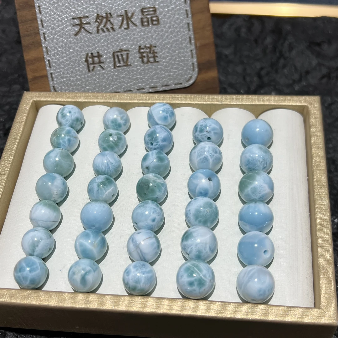 【月月家】X053天然高品海纹石通孔单珠 多样性发其一