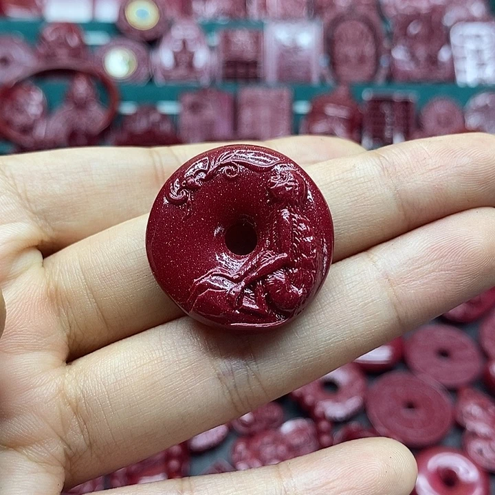 天然辰砂016朱砂吊坠