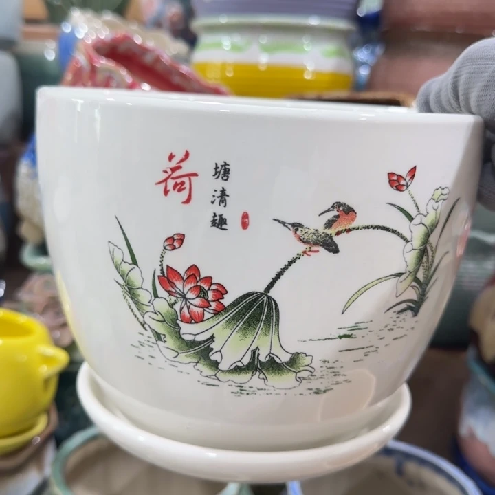 凑9米包邮，有孔，陶瓷花盆