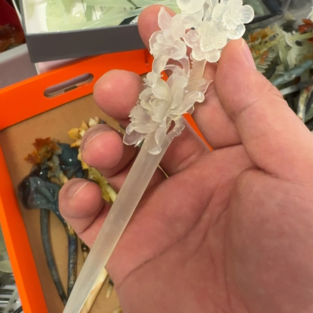 岫玉发饰未镶嵌巨****7