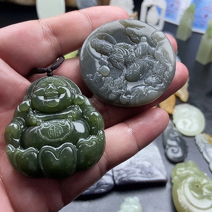 許***ミ和田玉（糖玉）未镶嵌颈饰