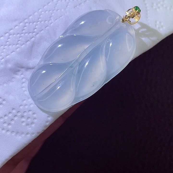 颈饰18K金镶嵌翡翠翡翠