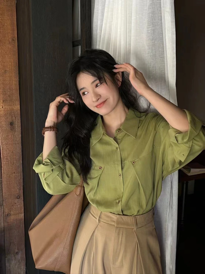 kittin@8156 韩系简约百搭衬衣 2-25