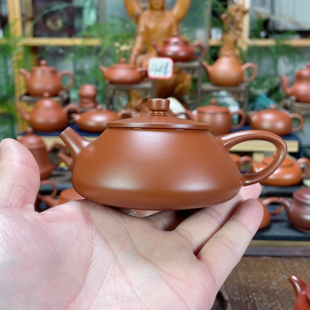 紫砂茶壶?*朱泥石瓢