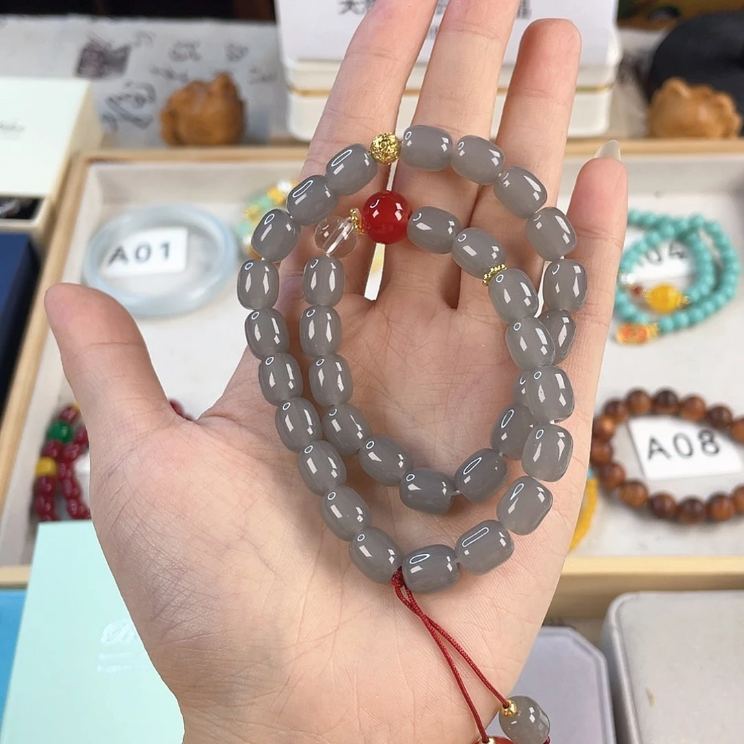 针钠钙石手饰银S925镀金镶嵌