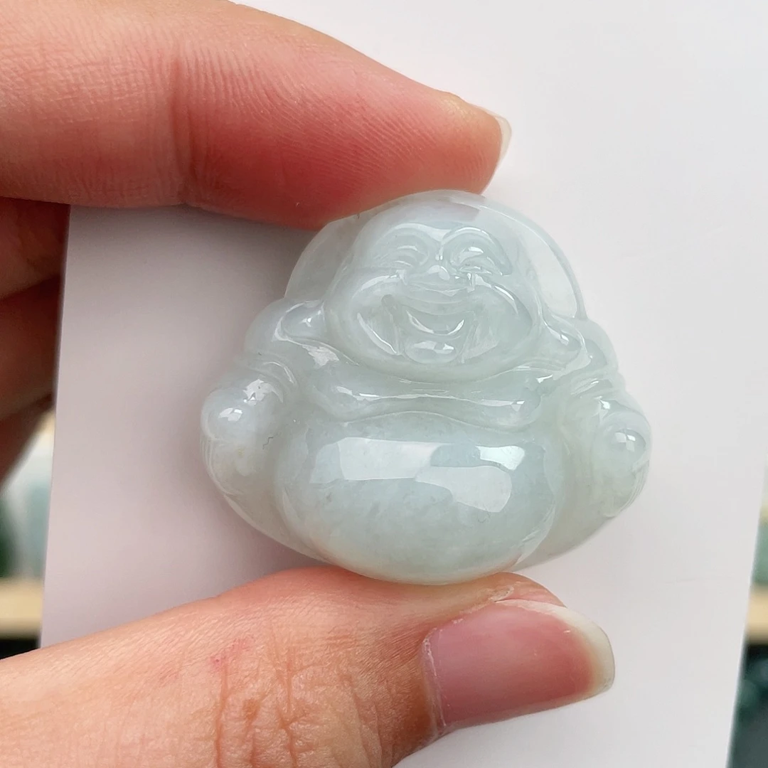 翡翠未镶嵌颈饰佛公