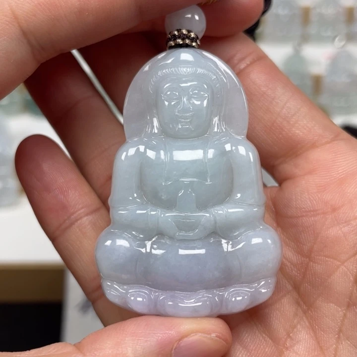 翡翠未镶嵌颈饰天然翡翠A货观音29号