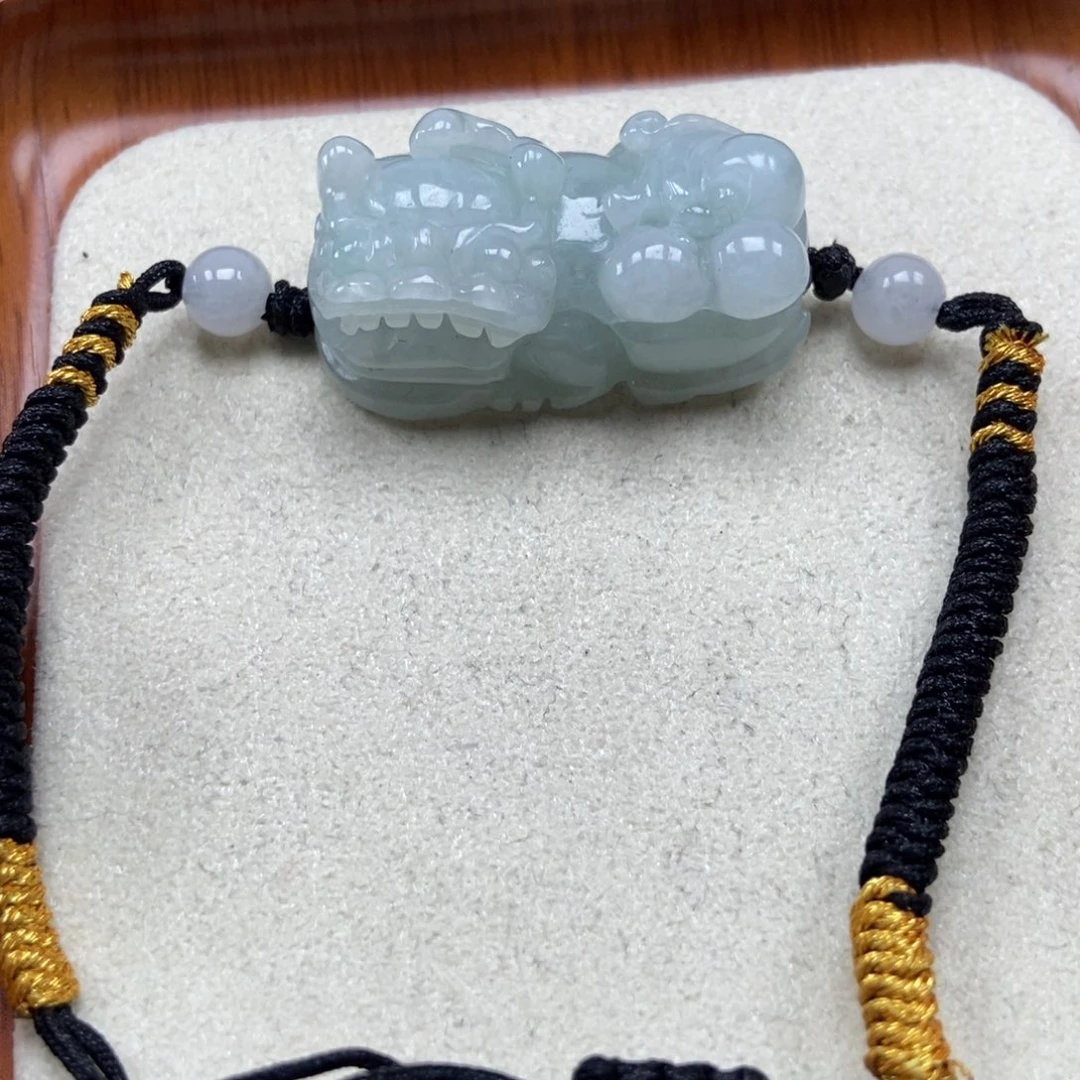 翡翠未镶嵌颈饰霸王貔貅手链