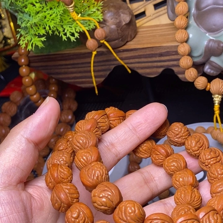 水***鞋桃核手串荔枝纹单圈