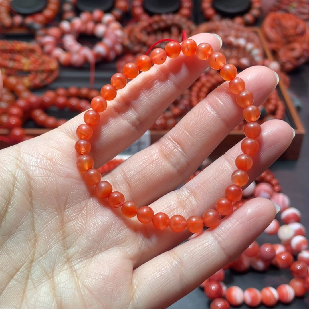 南红玛瑙手链未镶嵌