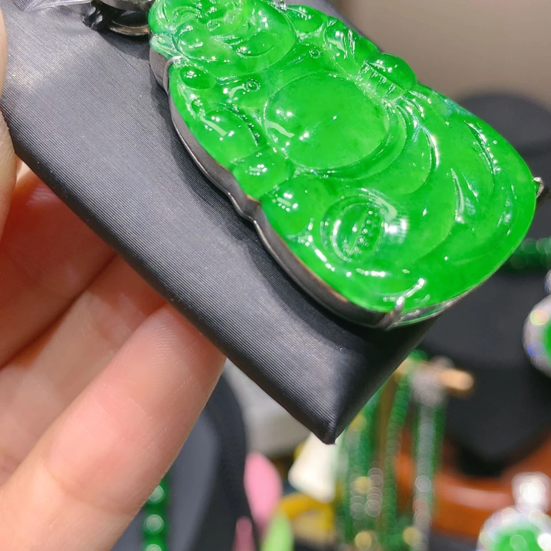 【闪购商品】颈饰银S925镶嵌翡翠7柒姐