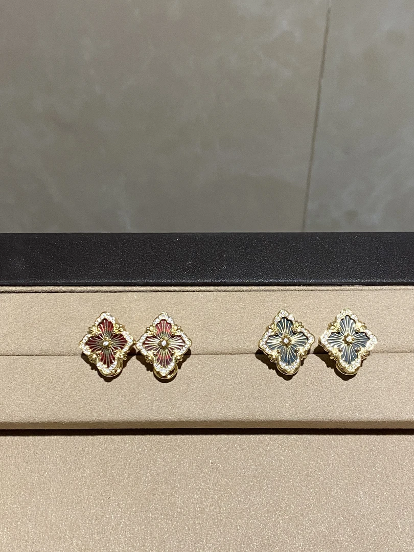 铜合金合成锆石耳饰 大公子高定经典耳钉