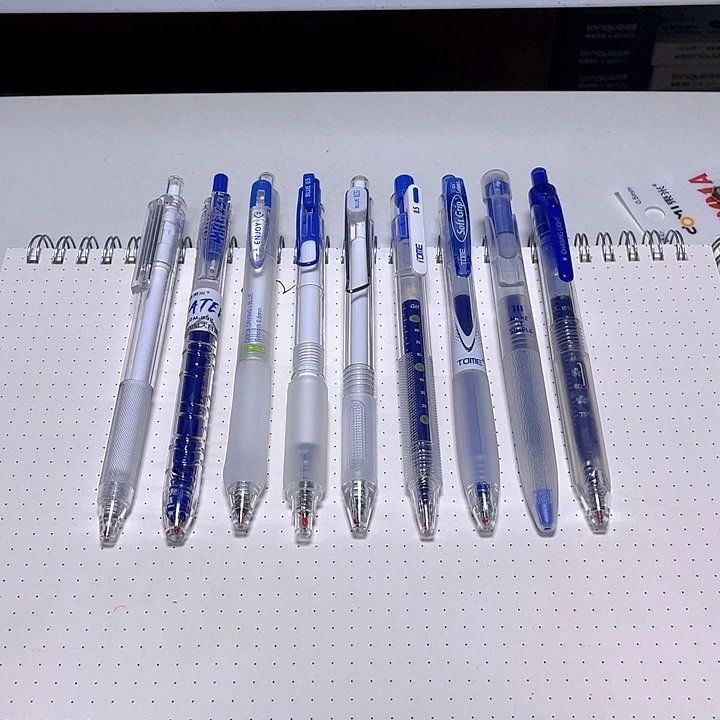 1-3多品牌蓝笔混款组合9支
