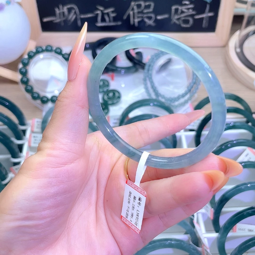 翡翠手镯未镶嵌圆条54-55