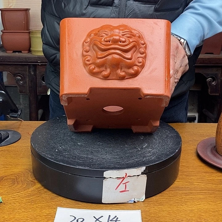 紫砂花盆货号一只D62