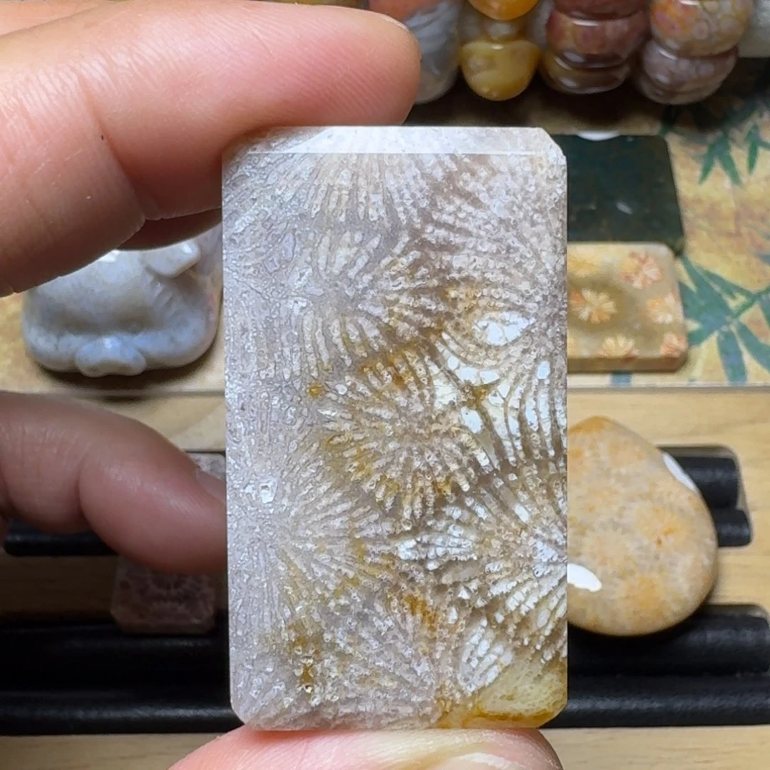 硅化玉天然有机玉石保真色未镶嵌