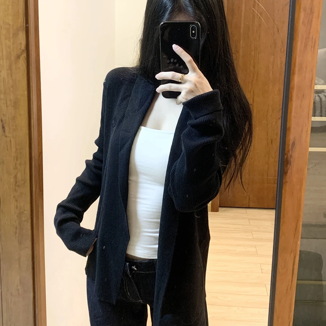 老钱风高级感针织开衫外套女早秋穿搭巨好看慵懒显瘦披肩外搭上衣