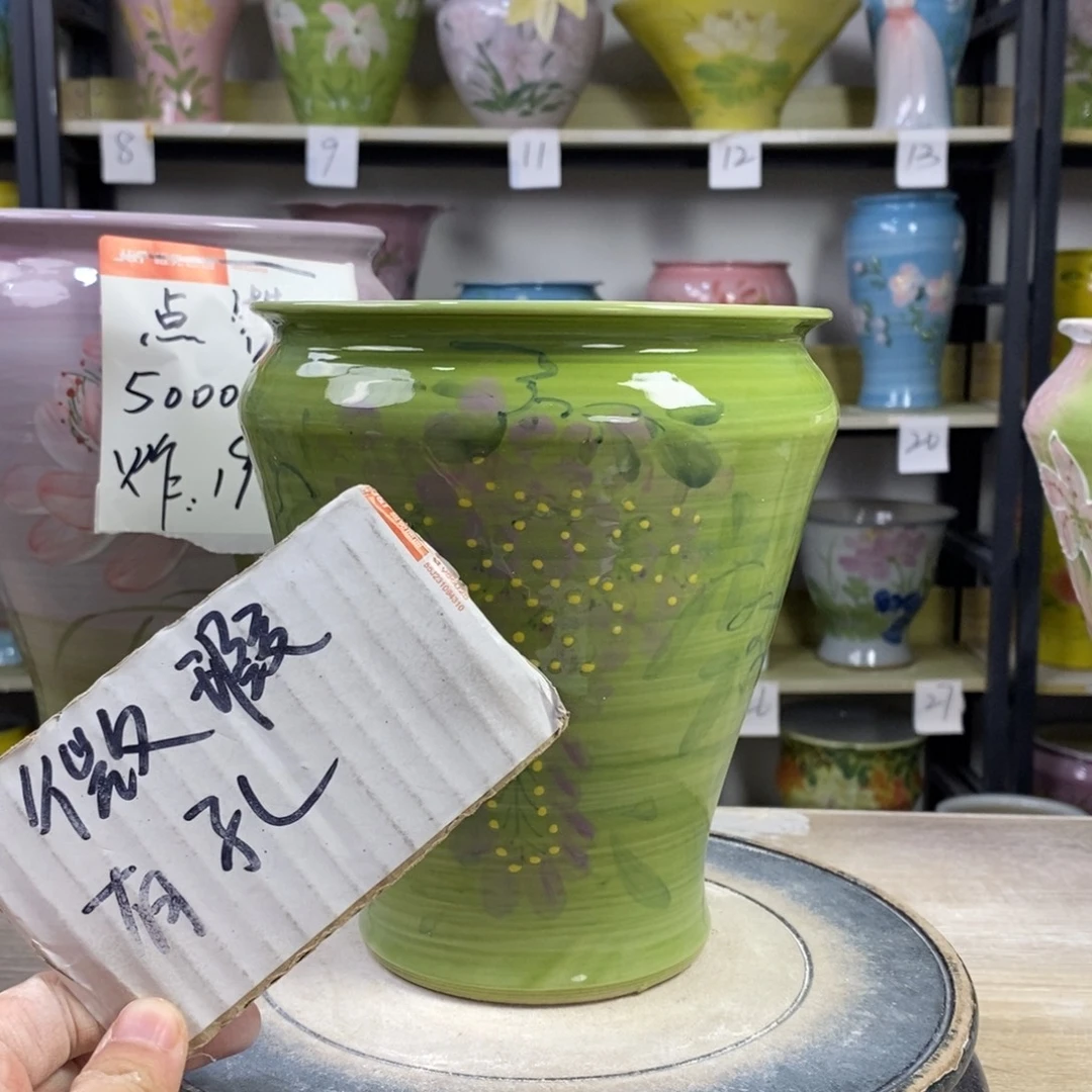 景德镇手工手绘陶瓷花盆