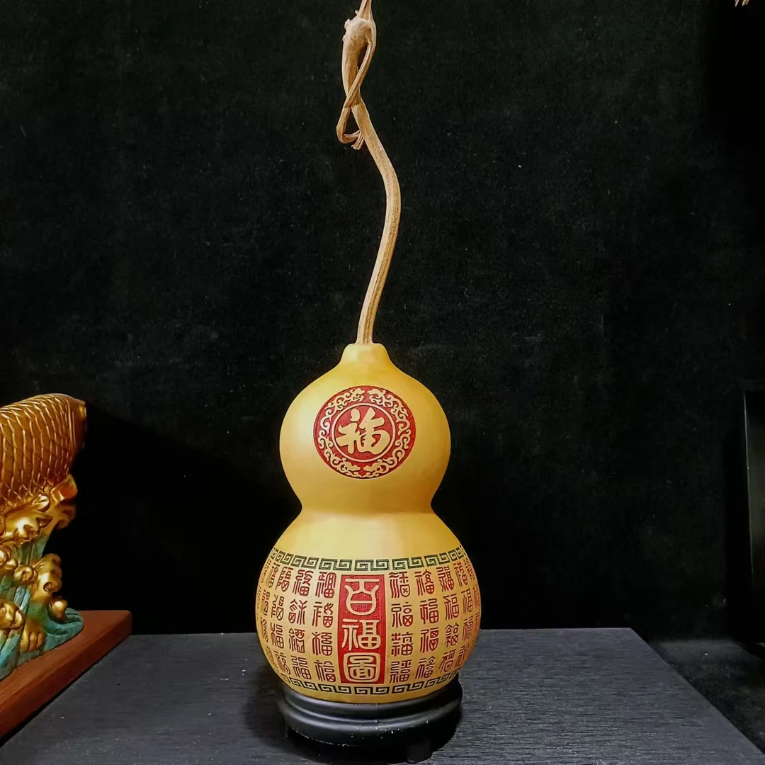 丹茗直发—— 百福图天然葫芦 家居摆件