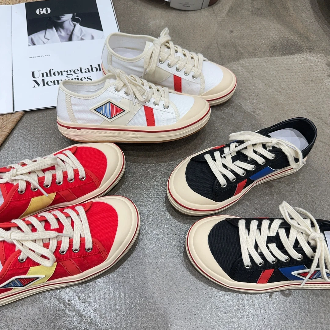 330-1 夏季新品女软底拼接时尚网红同款学院风系带休闲鞋潮