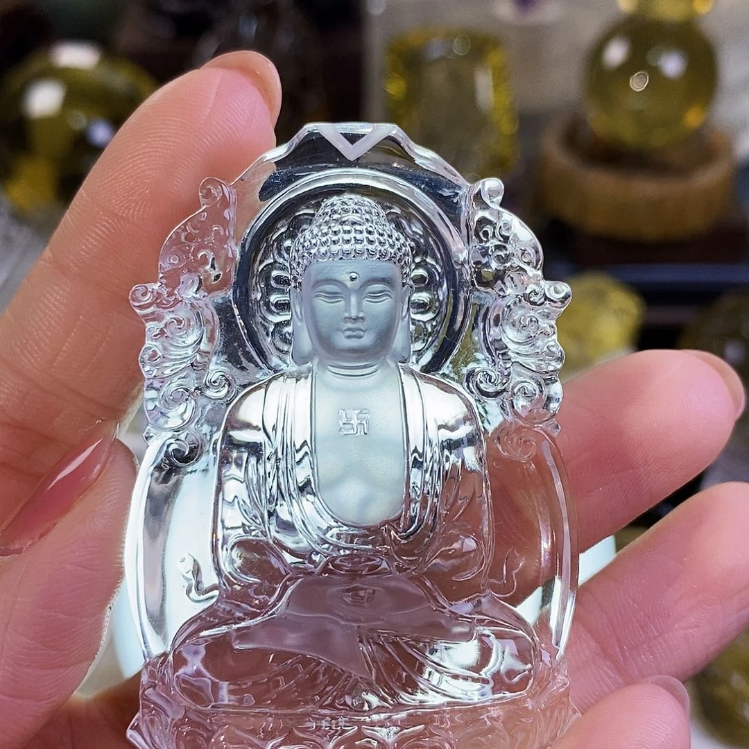 水晶天然水晶吊坠漂亮赠珠链未镶嵌北*星