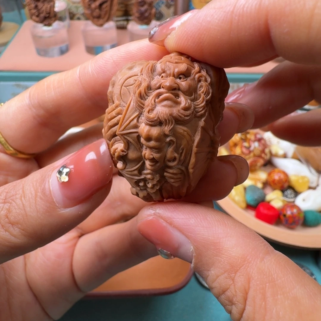 紫***玩橄榄核手串/手链核潮核雕手工制作