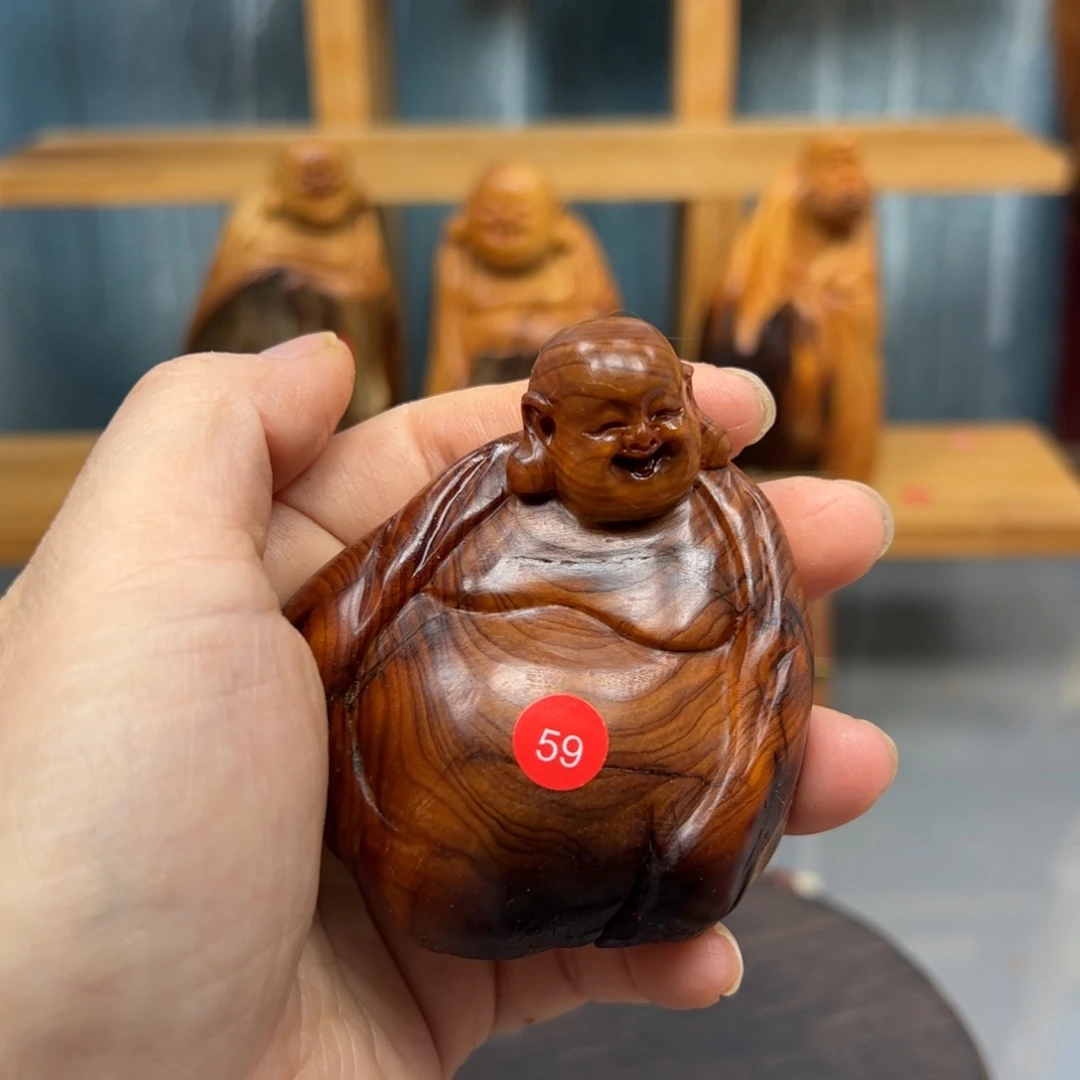 周***木崖柏木摆件手把件，