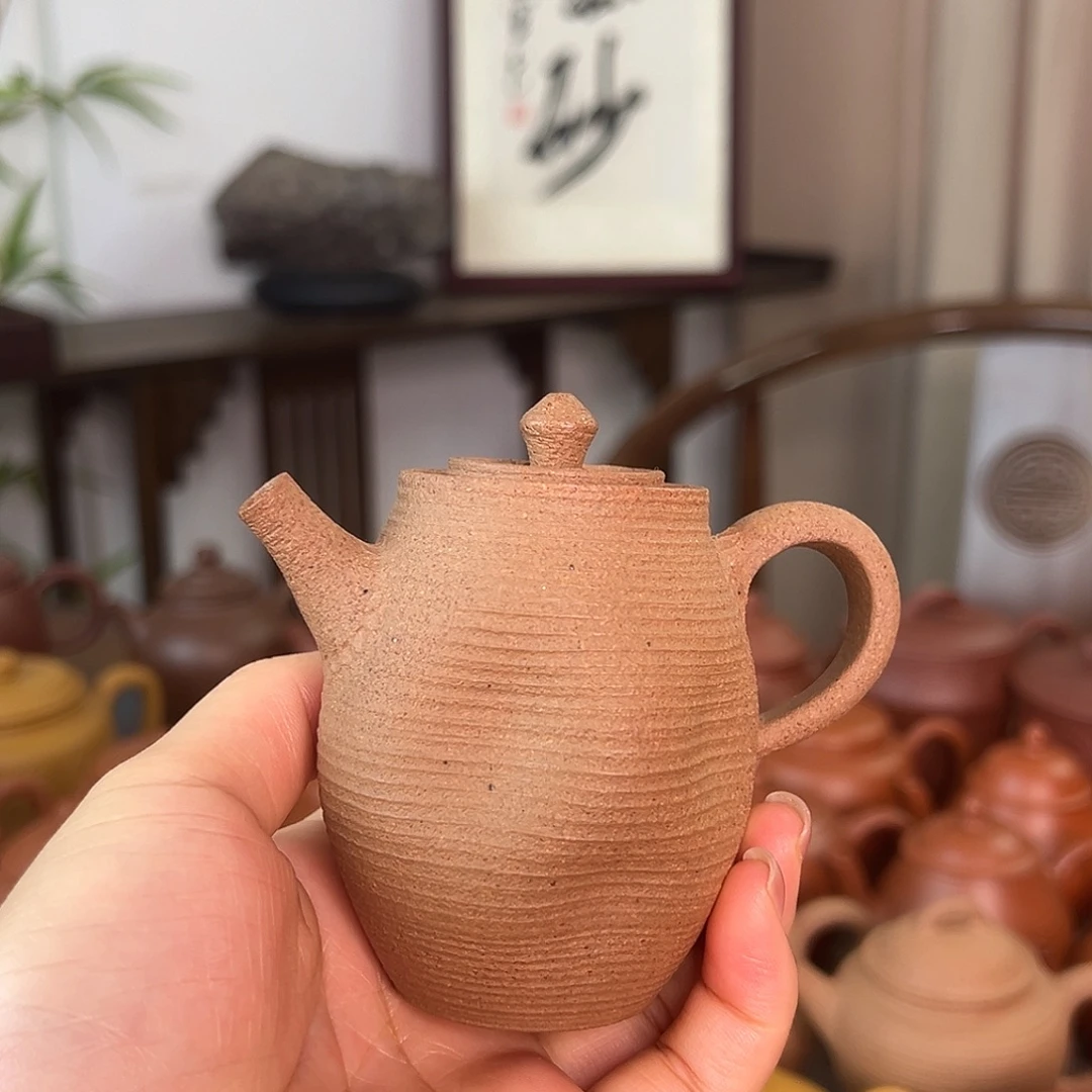 茶壶紫砂精品原矿全手工松花段120左右
