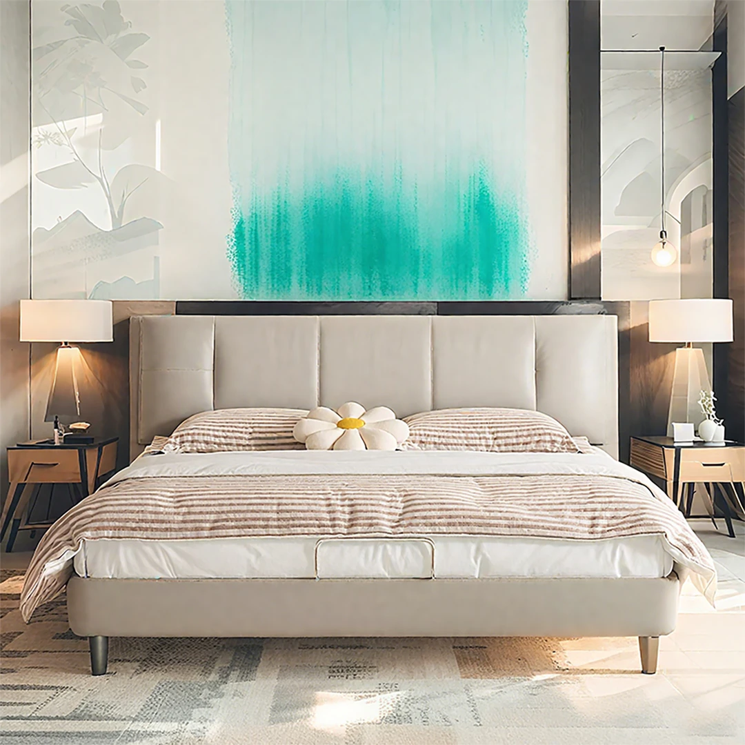 喜临门床垫尼亚pro真皮软床主卧北欧极简轻奢加厚乳胶床垫云朗3.0