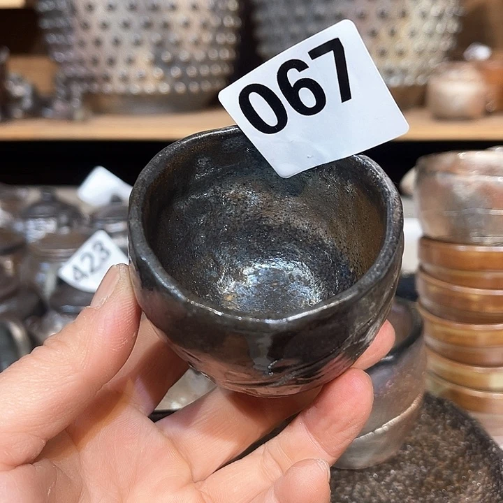 杯晨**露高温柴烧陶泥主人杯
