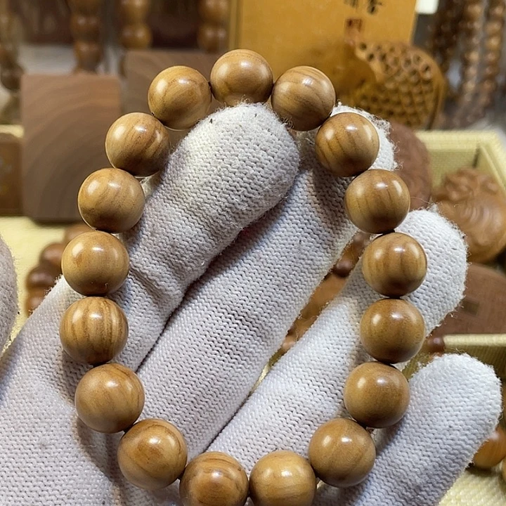 檀香木手串/手链老山檀香1.2奶香顺纹
