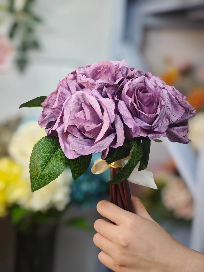 褶皱玫瑰仿真花婚庆家居装饰假花玄关客厅餐桌花艺软装拍照道具