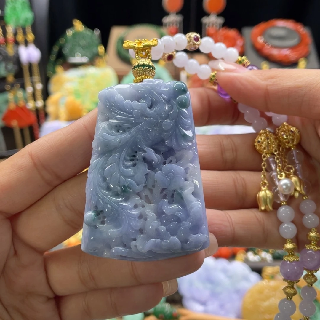 翡翠颈饰未镶嵌代编织