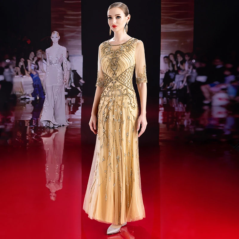 6031高端气质年会晚宴主持人晚礼服2025新款年轻喜妈妈婚宴晚礼服