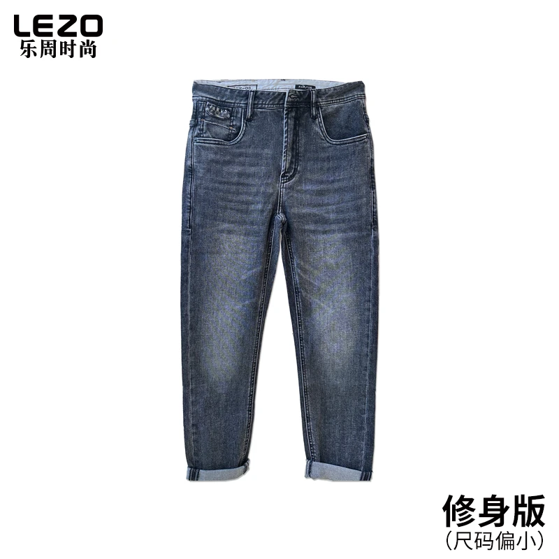 LEZO乐周时尚男装牛仔九分裤L25228043