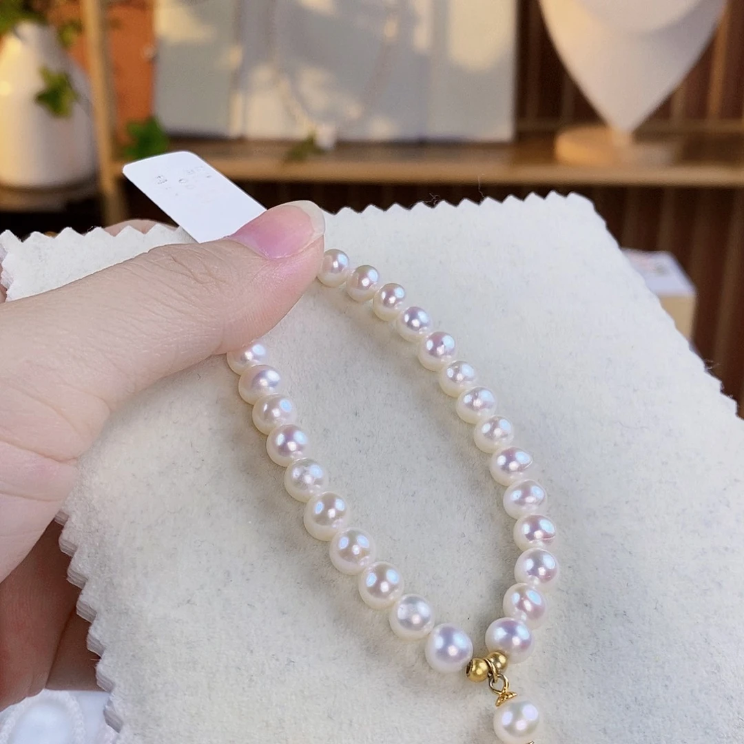 淡水珍珠手绳银S925镶嵌