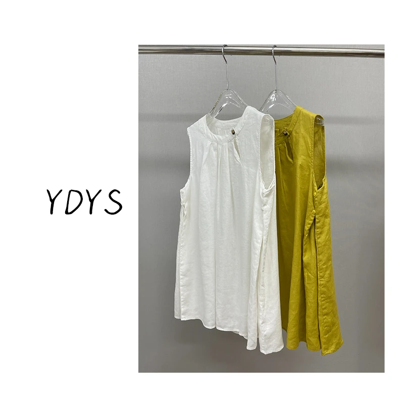 【YDYS】25K00002 2025新款时尚气质小众立体亚麻连衣裙