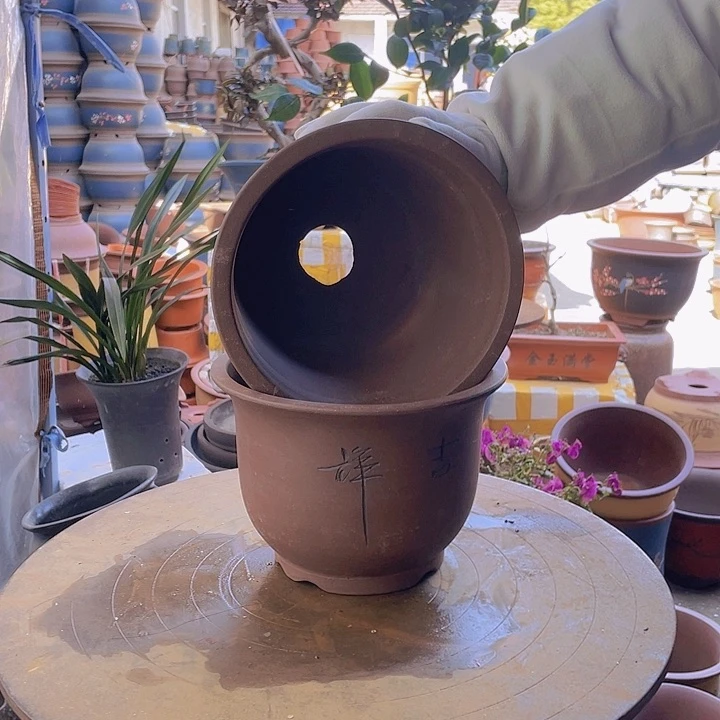 紫砂宜兴平角金钟20+20