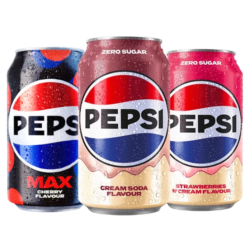 英国进口可乐草莓奶油味碳酸饮料330ml/罐夏季饮品