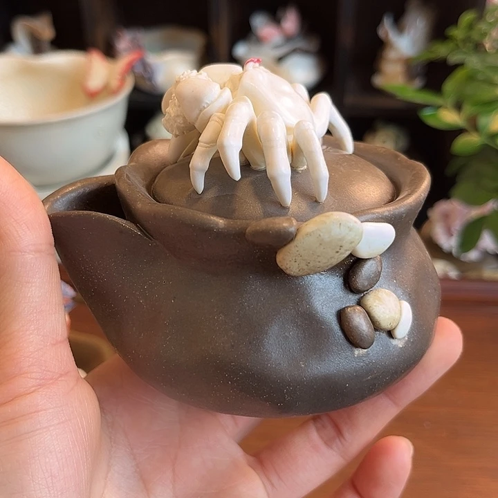 我***帅千玺造物螃蟹宝瓶茶壶