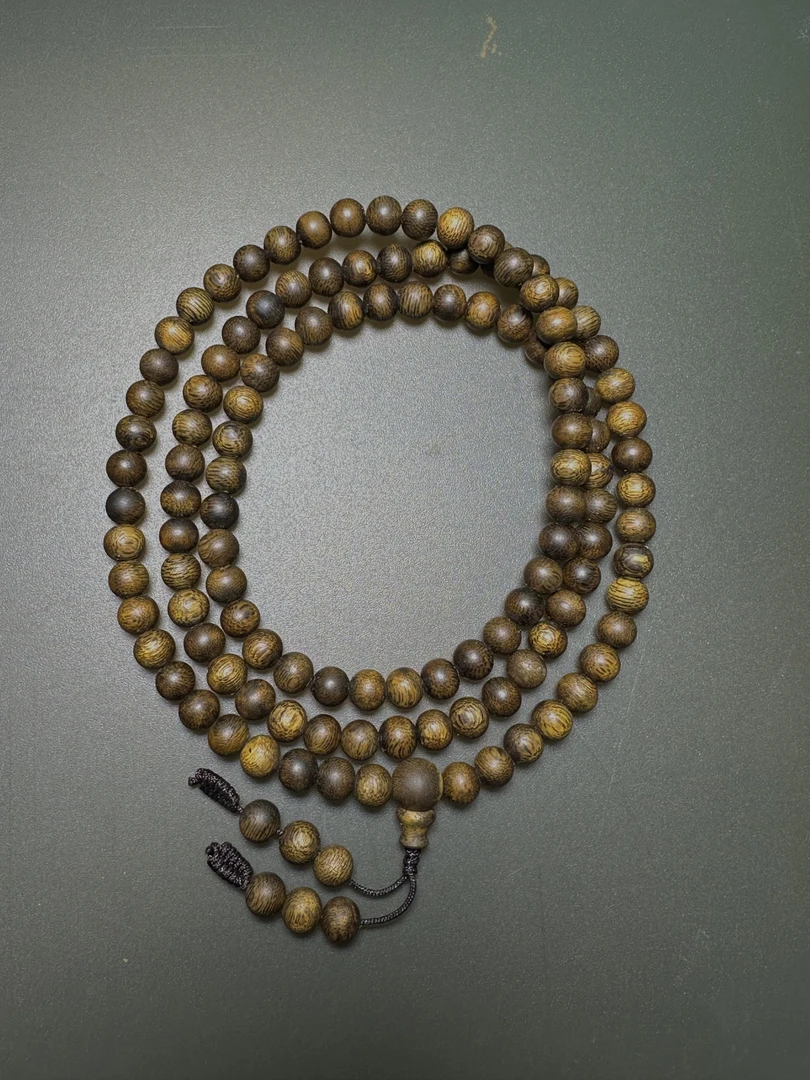 沉香香韵幽沉 海南白奇树芯油沉香6mm长串124颗 多样性发货一14克