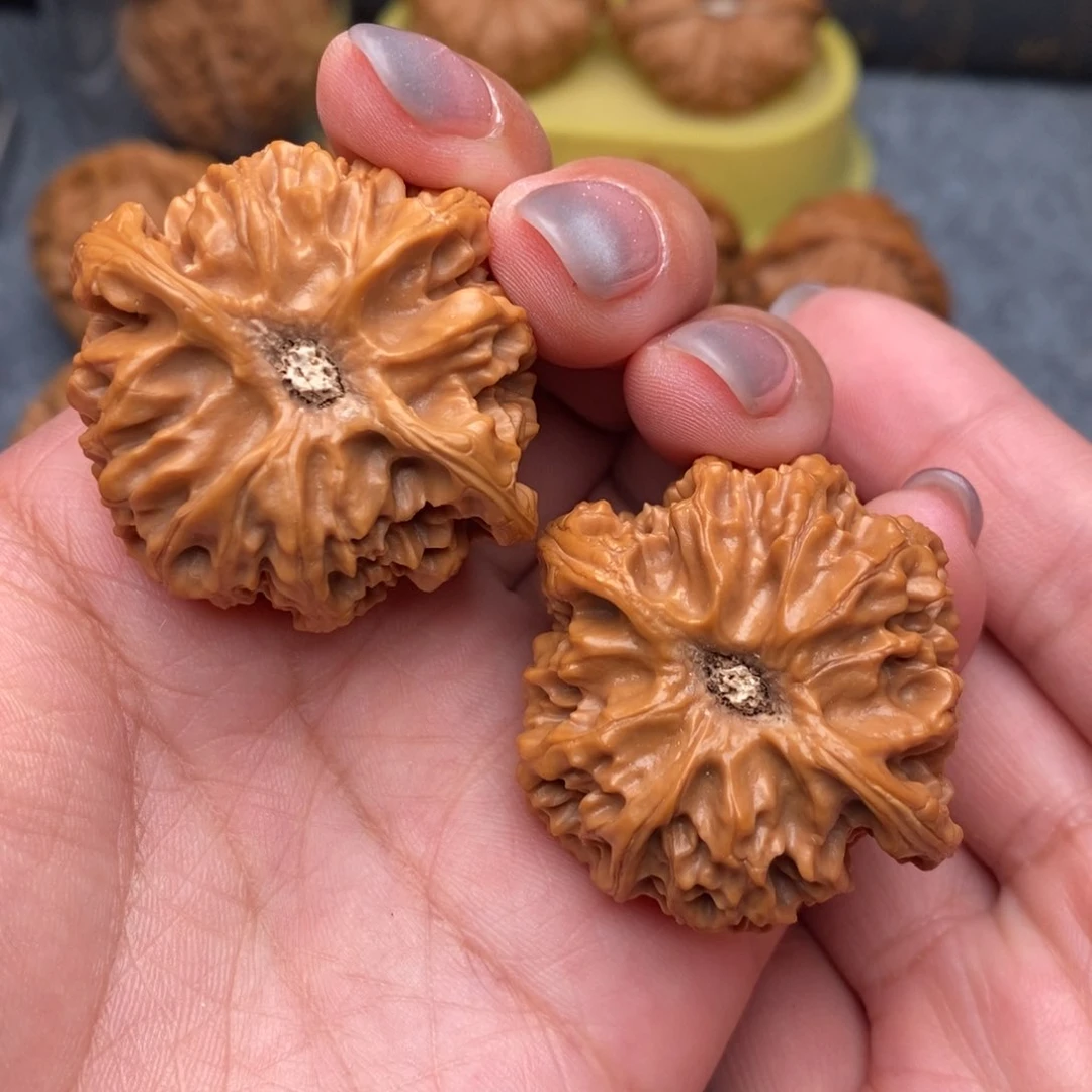 文玩核桃把件红皮苹果40
