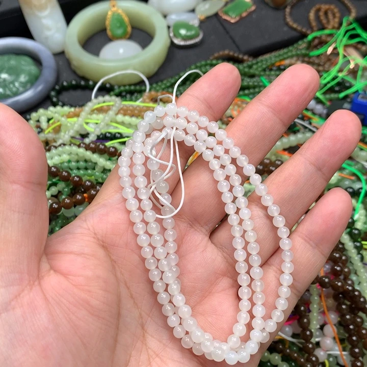 和田玉未镶嵌手链3