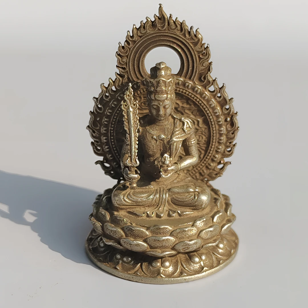 白铜文殊菩萨坐像