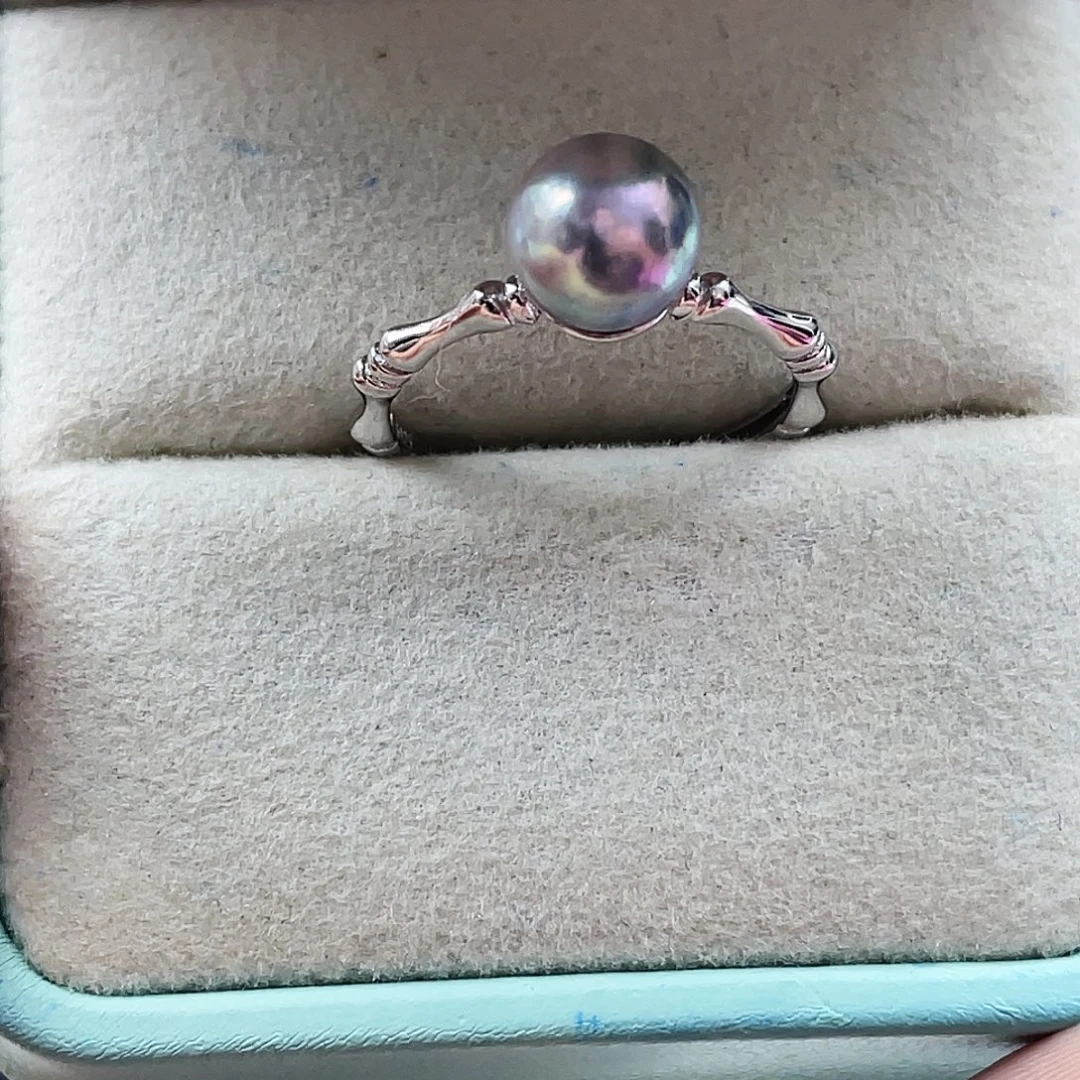 海水珍珠戒指银S925镶嵌