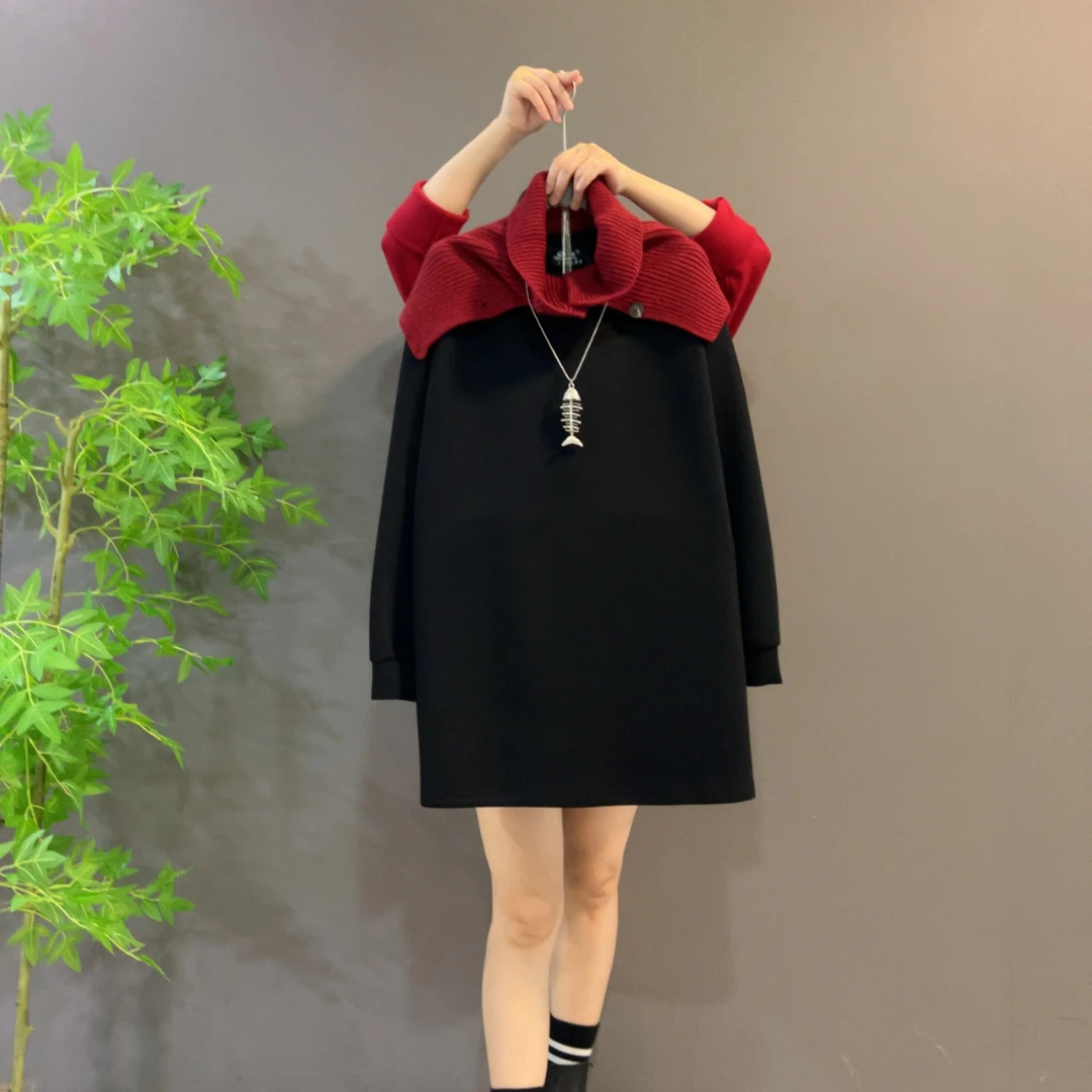 中长款欧货韩版高端温柔大码上衣女2025秋冬新款加厚气质减龄卫衣