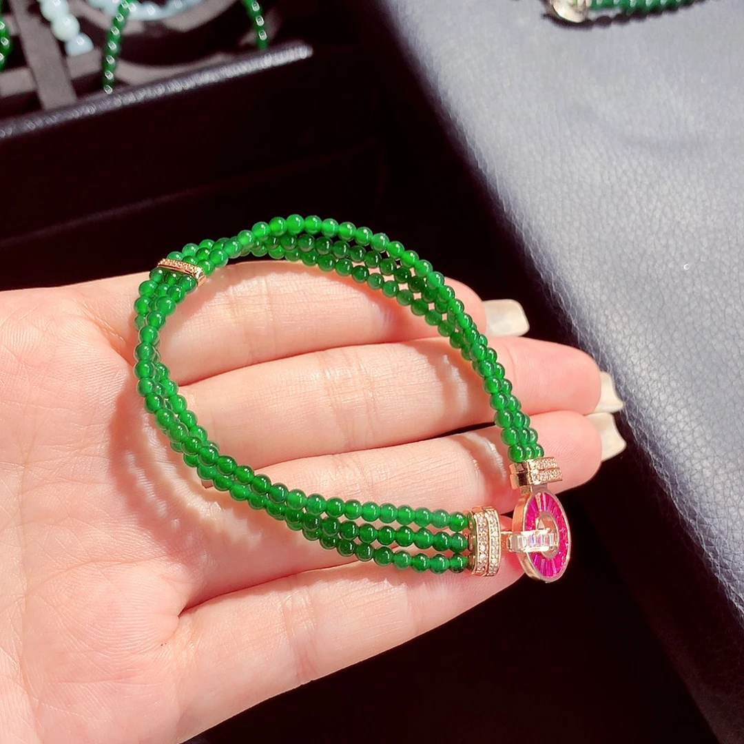 翡翠未镶嵌毛衣链