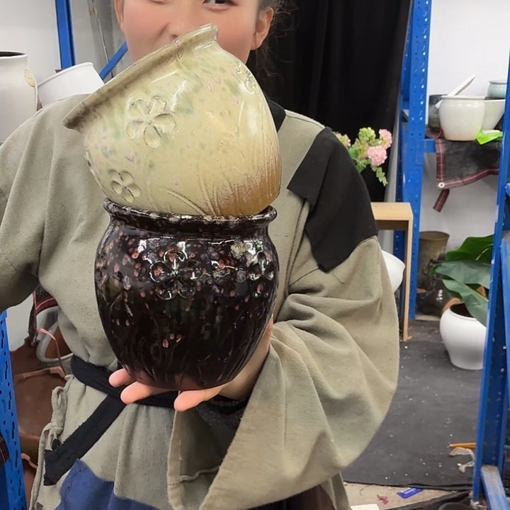 15×15 -粗陶花盆有孔-买买买