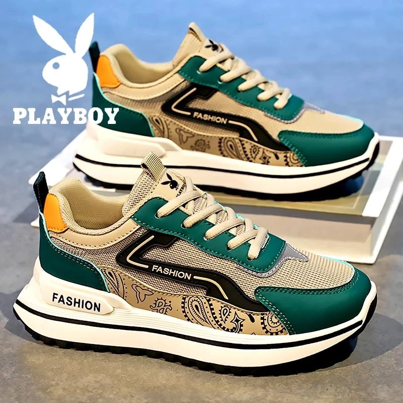 花花公子鞋子男款秋季新款厚底潮流青少年运动内增高老爹高级潮鞋